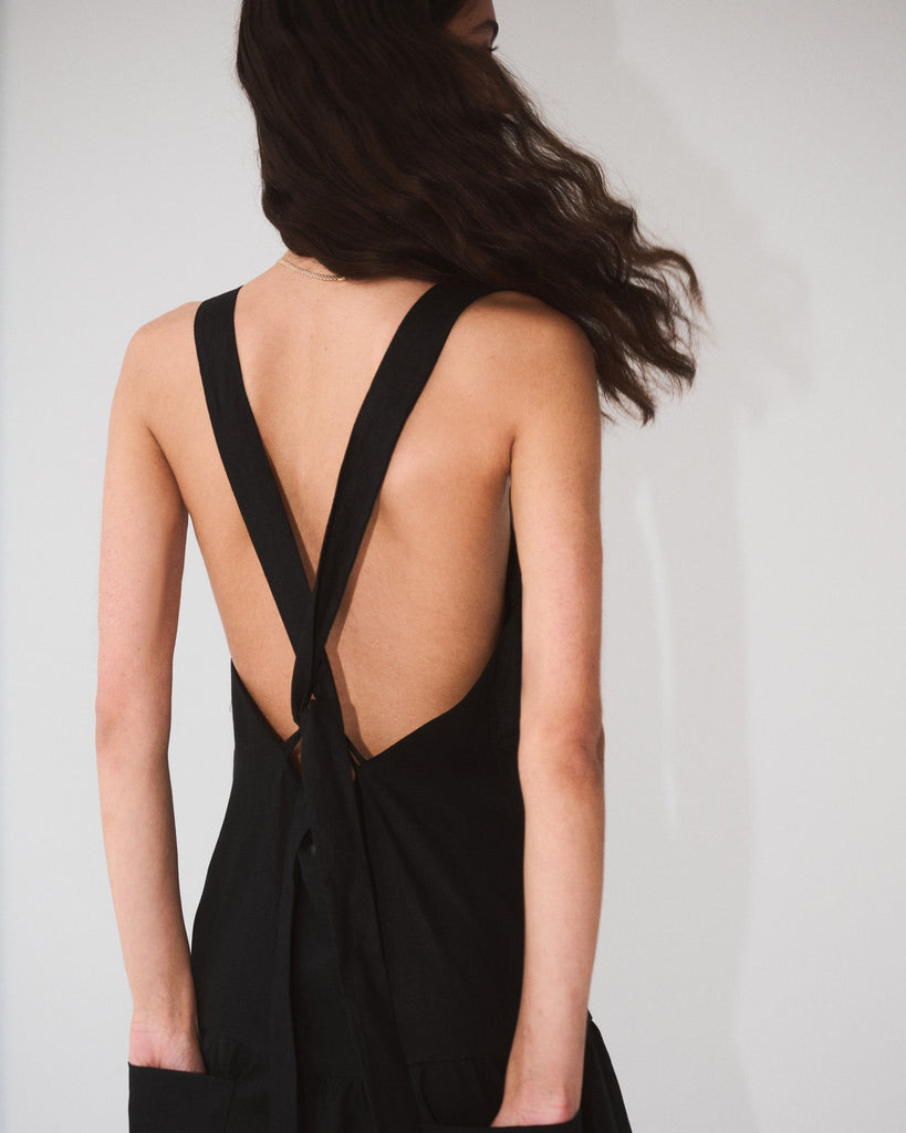 ATHENA cross back linen dress | Matin ATHENA cross back linen dress | Matin