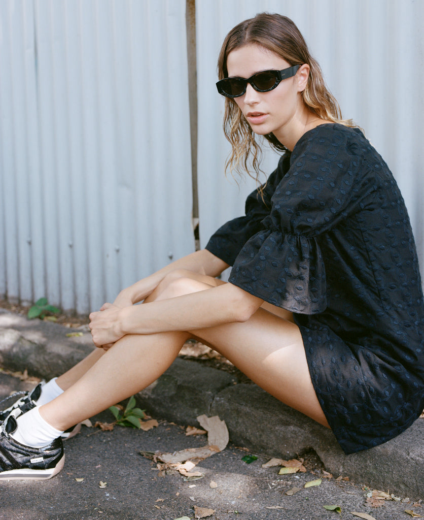 embroidered v neck mini dress | Matin embroidered v neck mini dress | Matin