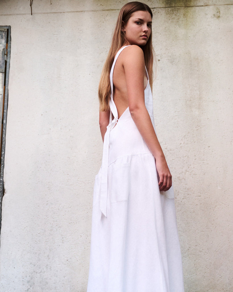 Athena cross back linen dress | Matin Athena cross back linen dress | Matin