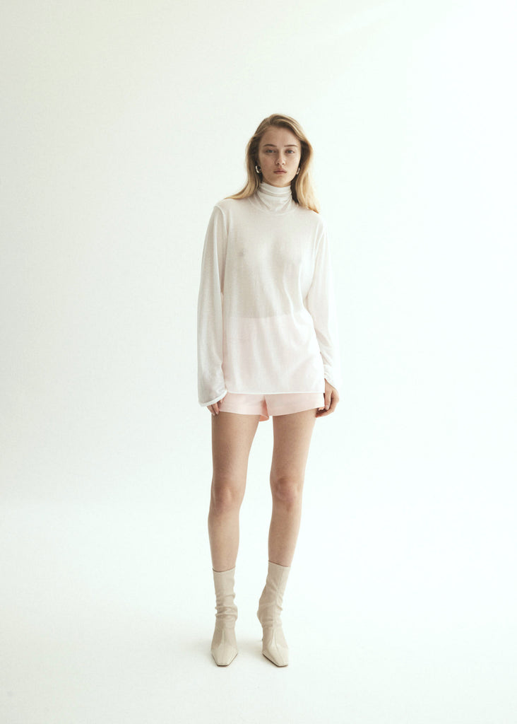 Fine Cotton Knit Turtleneck