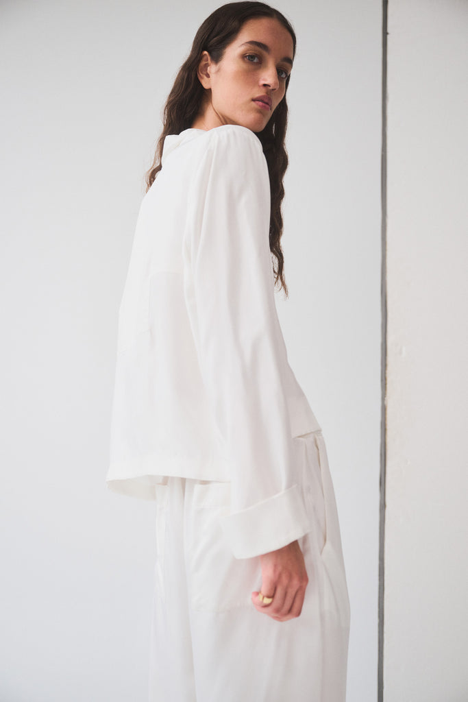 DRAPED BOXY SHIRT