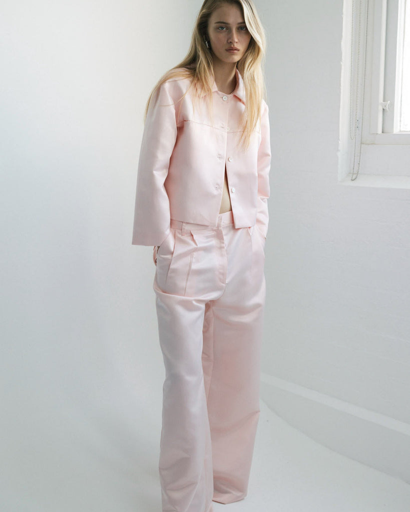 TAILORED SATIN PANTS