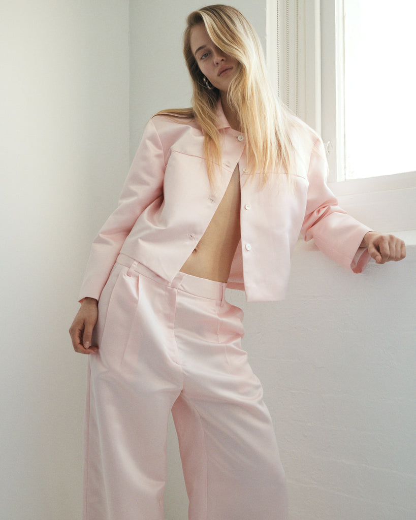 TAILORED SATIN PANTS