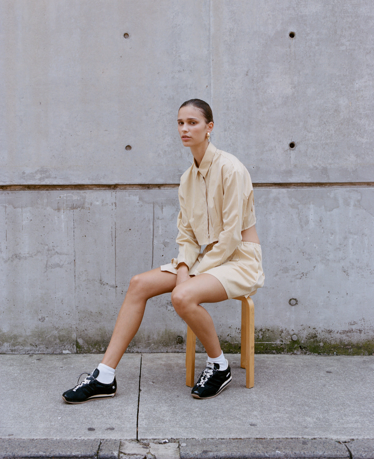 Cropped Stripe Shirt | Matin