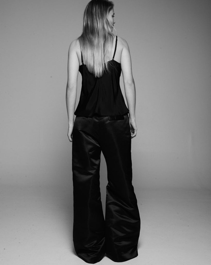TAILORED SATIN PANTS