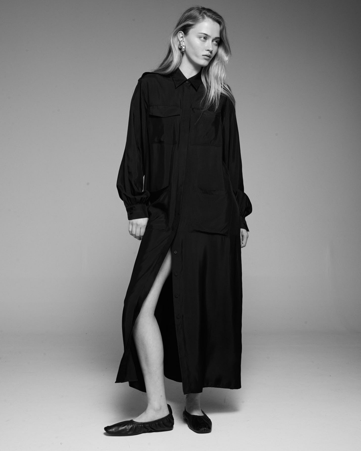 Athena cross back linen dress