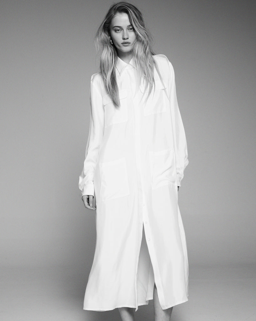 epaulette shirt dress