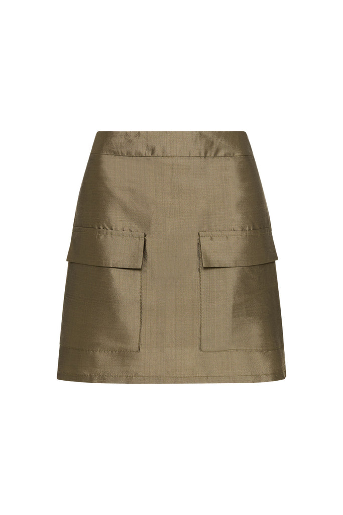 Silk Dupion Mini Skirt