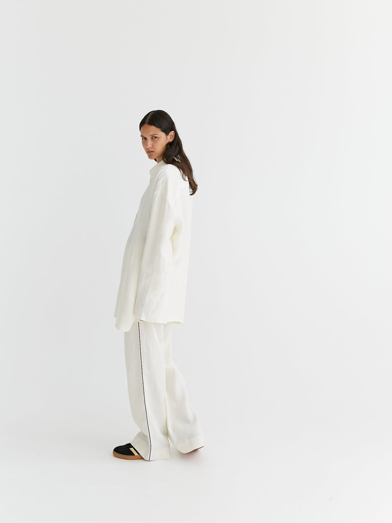 Supersized Linen Twill Shirt