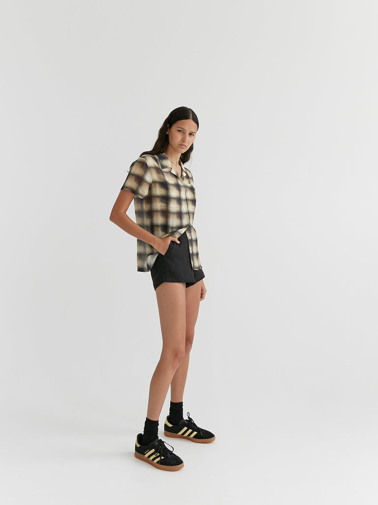 Check Silk Shirt