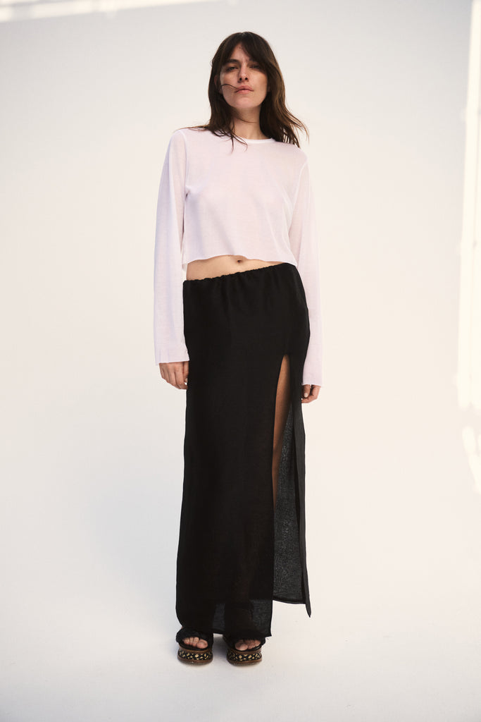 Silk Split Skirt