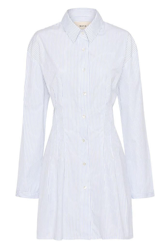 Sonia Striped Mini Shirt Dress