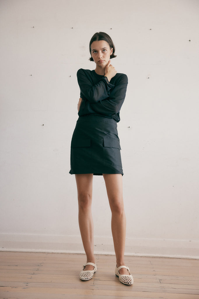 Silk Dupion Mini Skirt