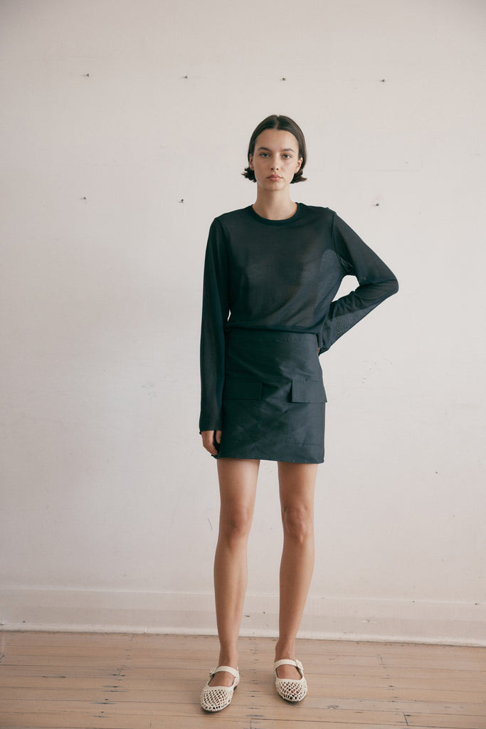 Silk Dupion Mini Skirt